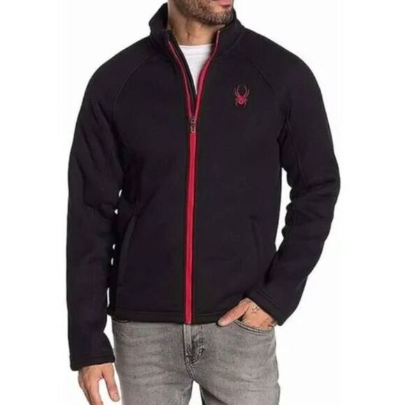 NWT SPYDER Black Full Zip Stryke Jacket Size S/P - Picture 1 of 4